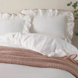 Wylder Blousey Pink Ruffle Duvet Cover Set